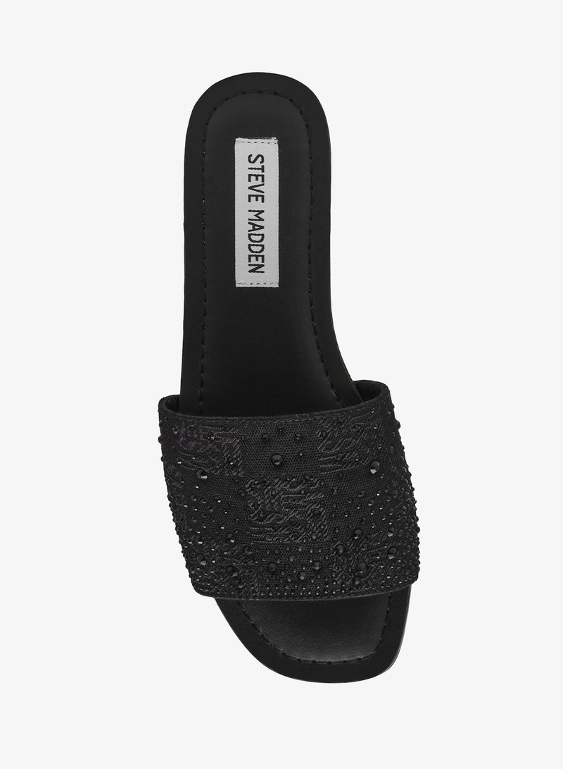 ستيف مادن أحذية مسطحة قماشية بشعار وحزام واحد - Image 4